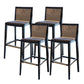 Linen Stools with Ash Wood Frame Industrial Counter & Bar Stools for Home
