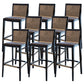 Linen Stools with Ash Wood Frame Industrial Counter & Bar Stools for Home