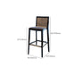 Linen Stools with Ash Wood Frame Industrial Counter & Bar Stools for Home