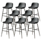 Kunstleder -Esshocker Industrial Barhocker mit schwarzer Metallbasis