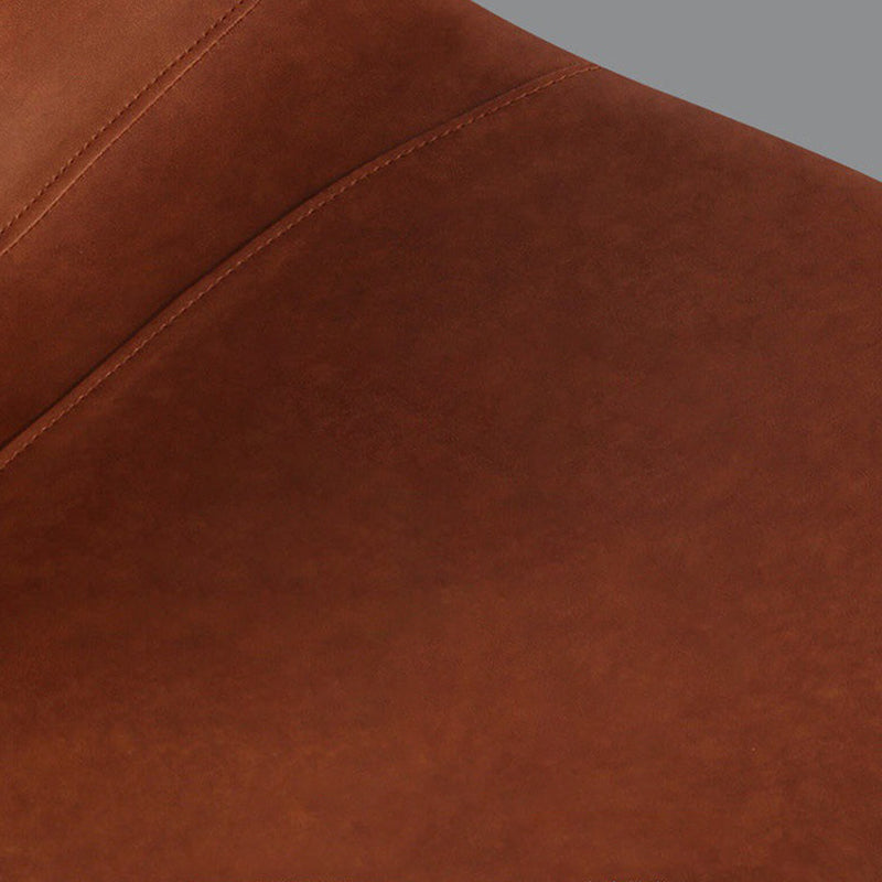 Kunstleder -Esshocker Industrial Barhocker mit schwarzer Metallbasis