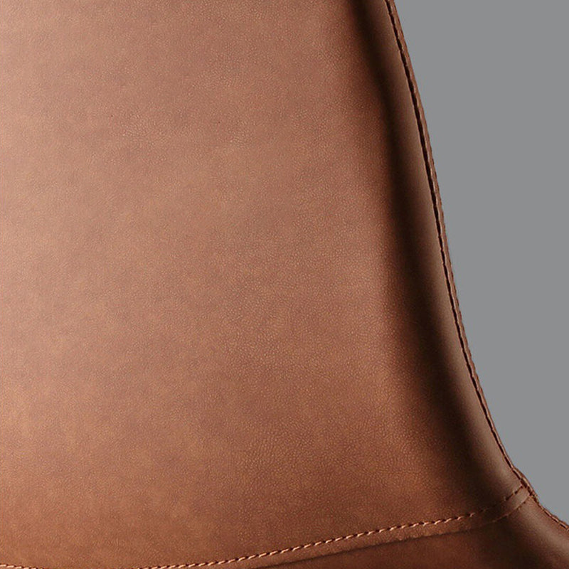 Kunstleder -Esshocker Industrial Barhocker mit schwarzer Metallbasis