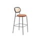 Taburetes de comedor con respaldo bajo Taburetes de bar sin brazos contemporáneos con base de metal