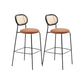 Taburetes de comedor con respaldo bajo Taburetes de bar sin brazos contemporáneos con base de metal