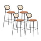 Taburetes de comedor con respaldo bajo Taburetes de bar sin brazos contemporáneos con base de metal