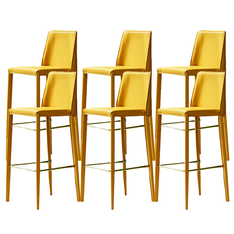 Sgabello da bar in pelle moderna sgabello da banco posteriore per sala da pranzo