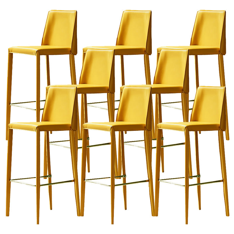 Sgabello da bar in pelle moderna sgabello da banco posteriore per sala da pranzo