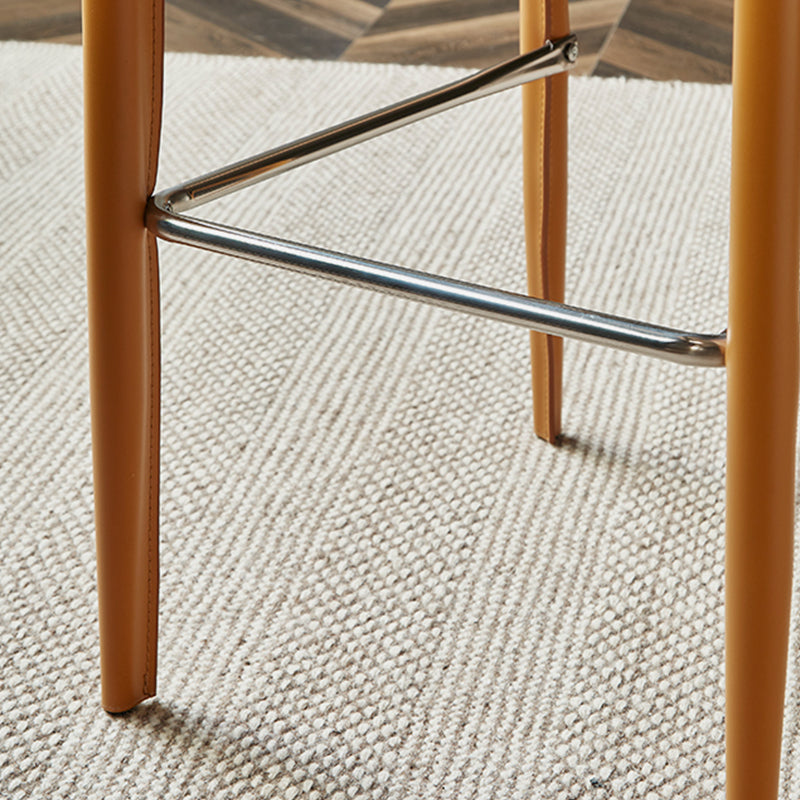 Sgabello da bar in pelle moderna sgabello da banco posteriore per sala da pranzo