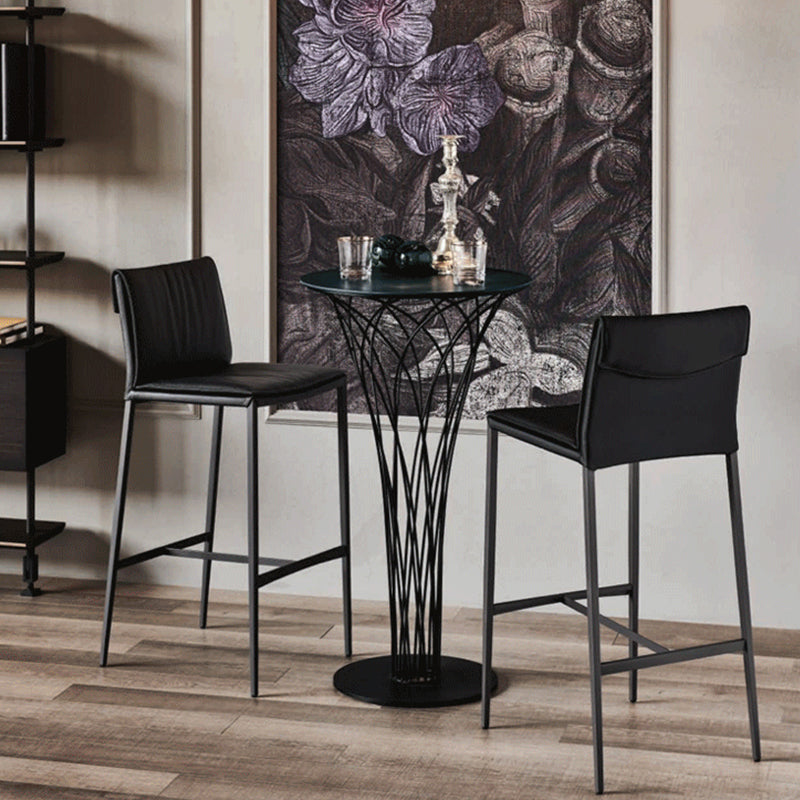 Moderno sgabello da bar sgabello cornice in pelle per sala da pranzo