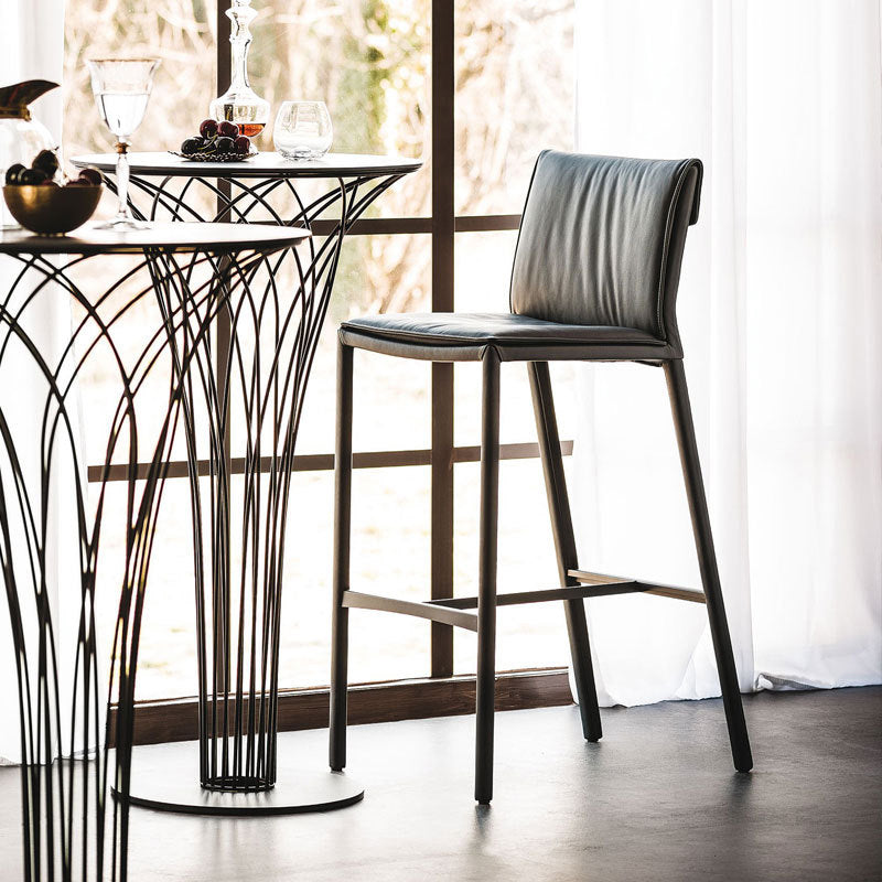 Moderno sgabello da bar sgabello cornice in pelle per sala da pranzo