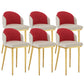 Linen Counter Chairs with Metal Frame Glam Indoor Counter Stools