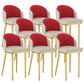 Linen Counter Chairs with Metal Frame Glam Indoor Counter Stools