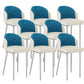 Linen Counter Chairs with Metal Frame Glam Indoor Counter Stools