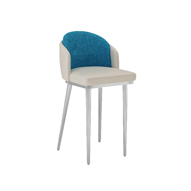 Linen Counter Chairs with Metal Frame Glam Indoor Counter Stools