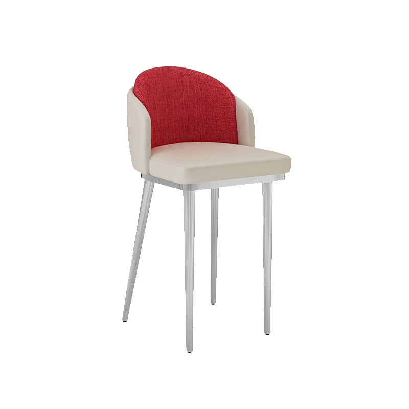 Linen Counter Chairs with Metal Frame Glam Indoor Counter Stools