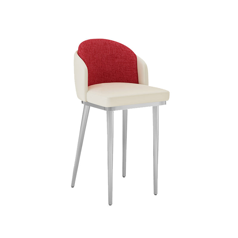 Linen Counter Chairs with Metal Frame Glam Indoor Counter Stools