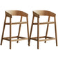 Tabourets de comptoir en bois brun