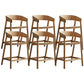 Tabourets de comptoir en bois brun