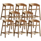 Tabourets de comptoir en bois brun