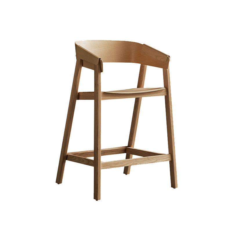 Tabourets de comptoir en bois brun