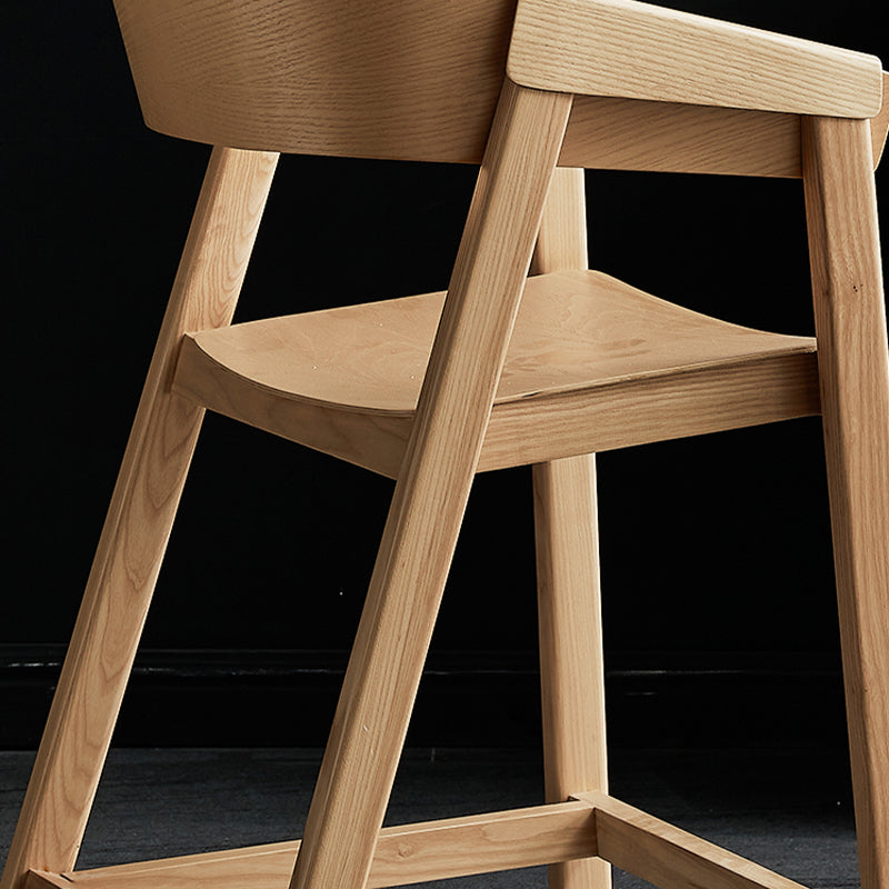 Tabourets de comptoir en bois brun