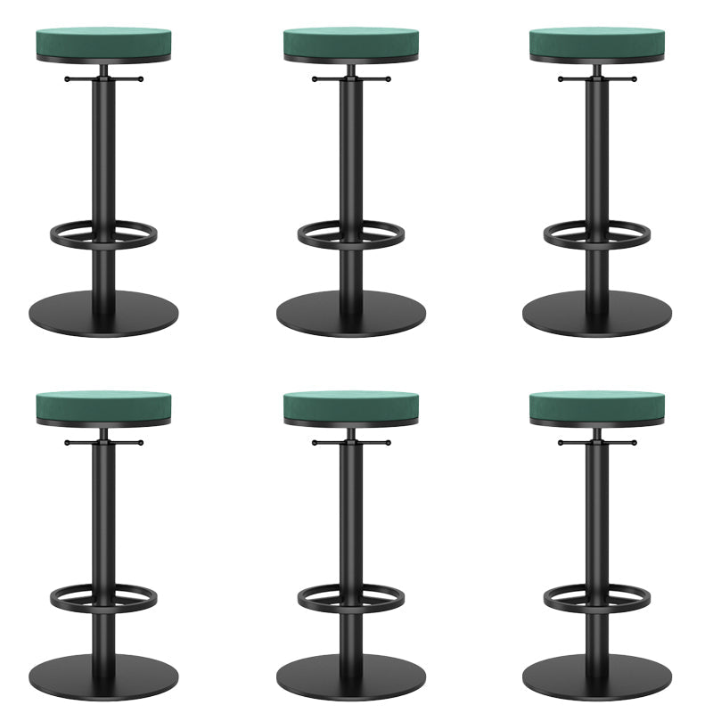 Modern Adjustable Height Bar Stools Matte Finish Indoor Stools
