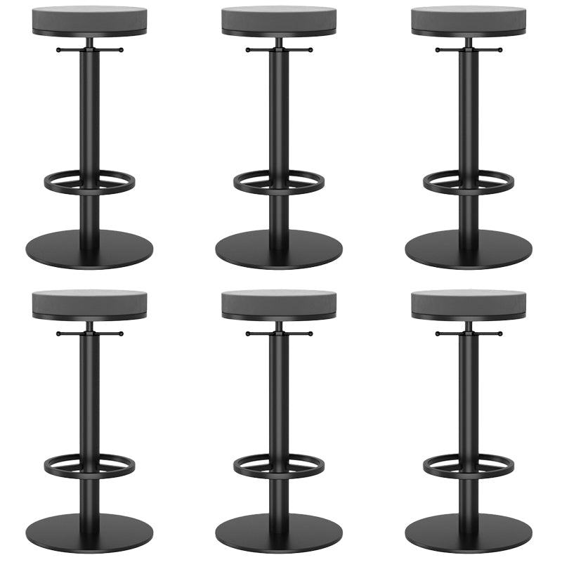 Modern Adjustable Height Bar Stools Matte Finish Indoor Stools