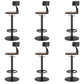 Modern Adjustable Height Bar Stools Matte Finish Indoor Stools