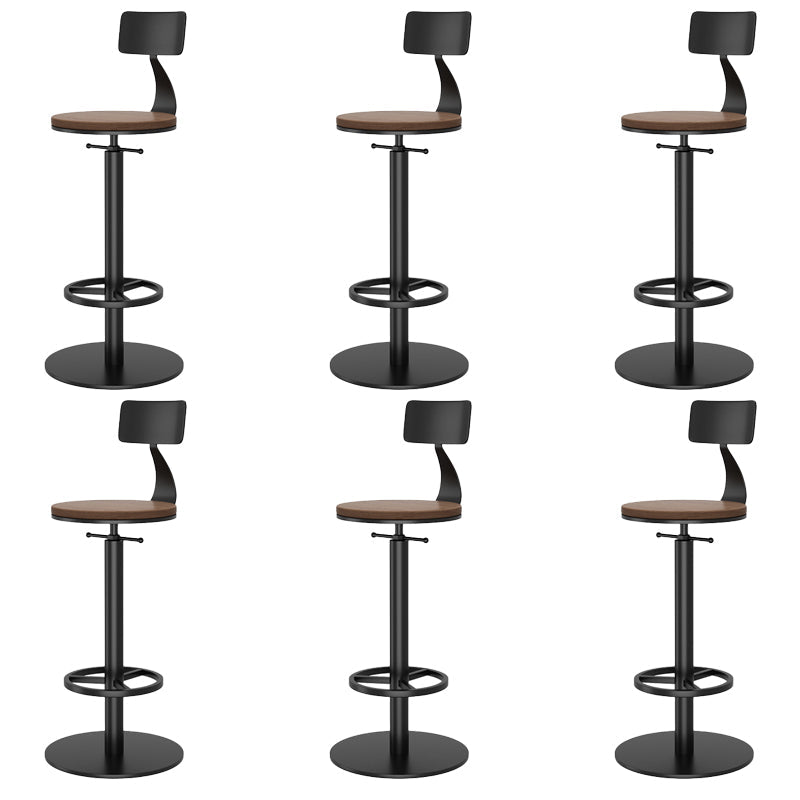Modern Adjustable Height Bar Stools Matte Finish Indoor Stools