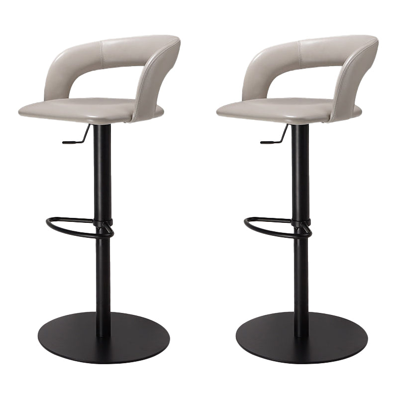 Leather Bar Stool Low Back Counter Stool for Bristol with Swivel