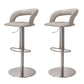 Leather Bar Stool Low Back Counter Stool for Bristol with Swivel