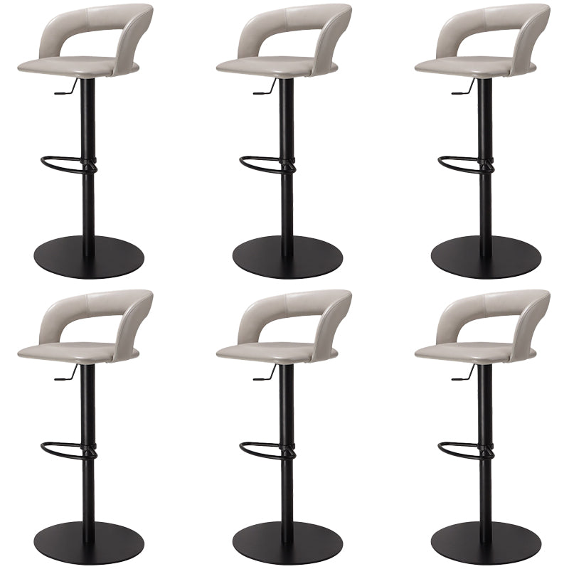 Leather Bar Stool Low Back Counter Stool for Bristol with Swivel