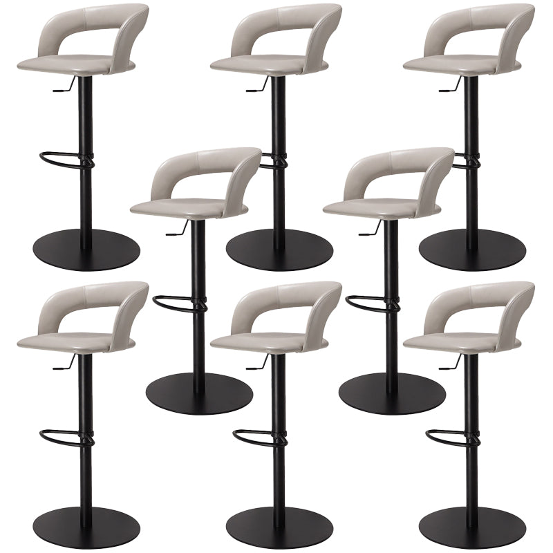 Leather Bar Stool Low Back Counter Stool for Bristol with Swivel