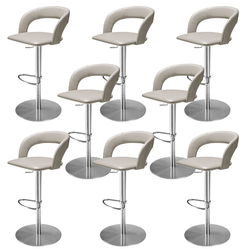 Leather Bar Stool Low Back Counter Stool for Bristol with Swivel