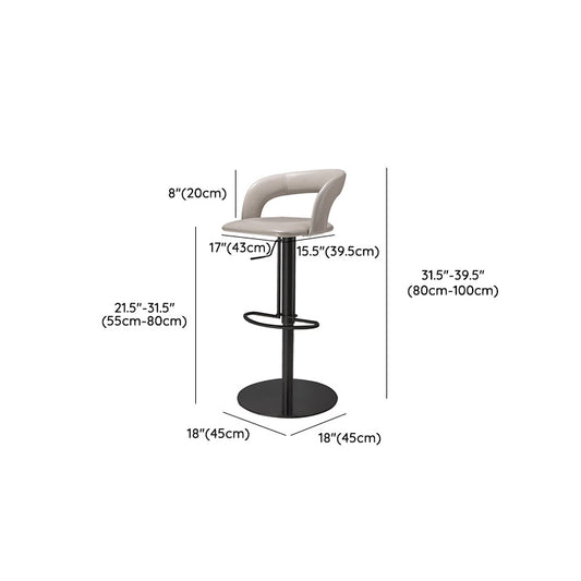 Tabouret de bar en cuir tabouret de comptoir arrière pour Bristol avec pivotant