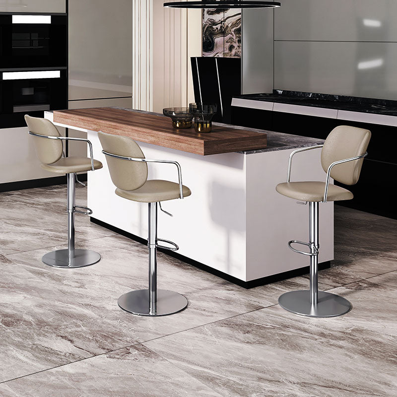 Sgabello da bar in pelle industriale sgabello da cornice regolabile per Bristol