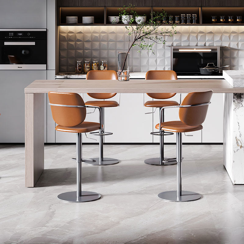 Sgabello da bar in pelle industriale sgabello da cornice regolabile per Bristol