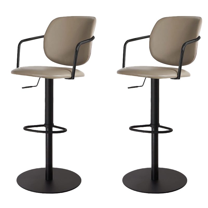 Sgabello da bar in pelle industriale sgabello da cornice regolabile per Bristol