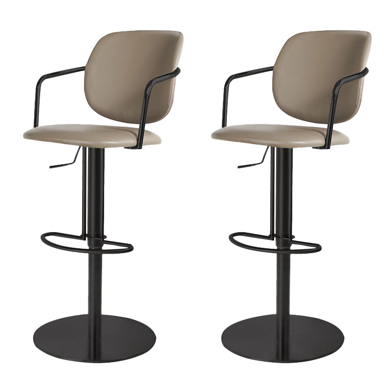 Sgabello da bar in pelle industriale sgabello da cornice regolabile per Bristol