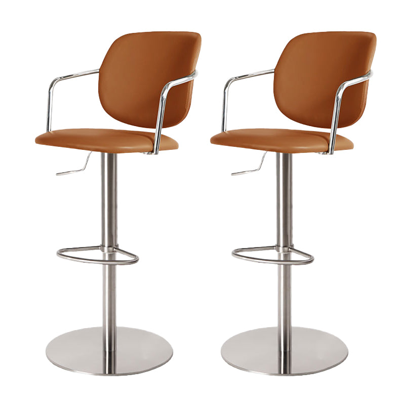 Sgabello da bar in pelle industriale sgabello da cornice regolabile per Bristol