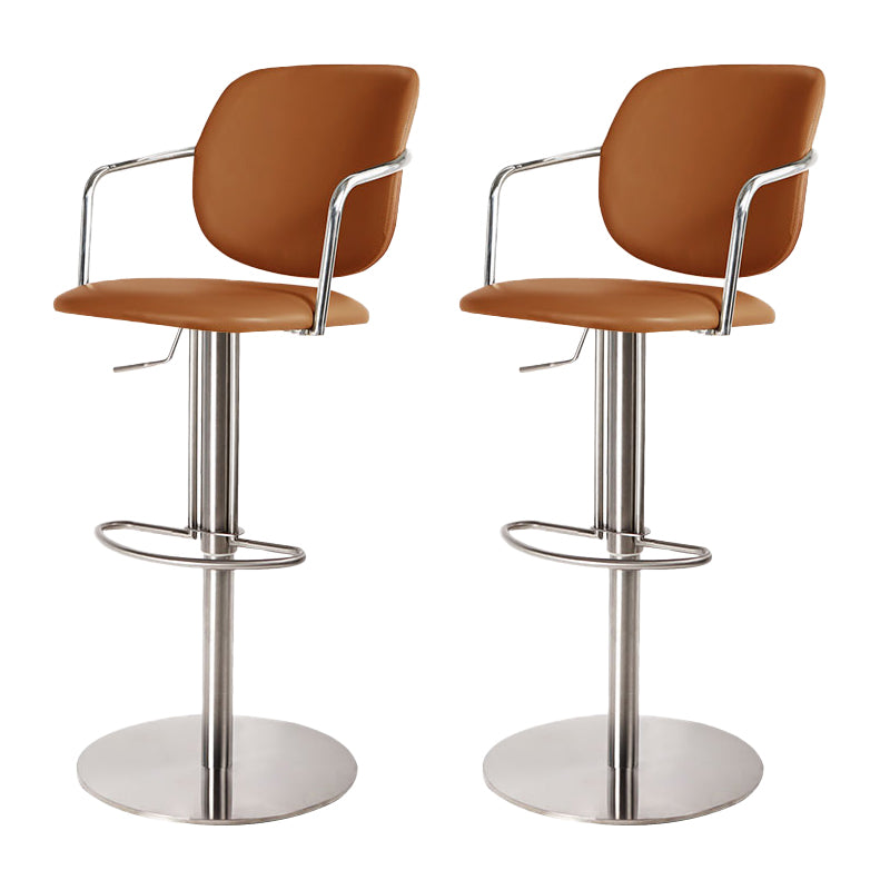 Sgabello da bar in pelle industriale sgabello da cornice regolabile per Bristol