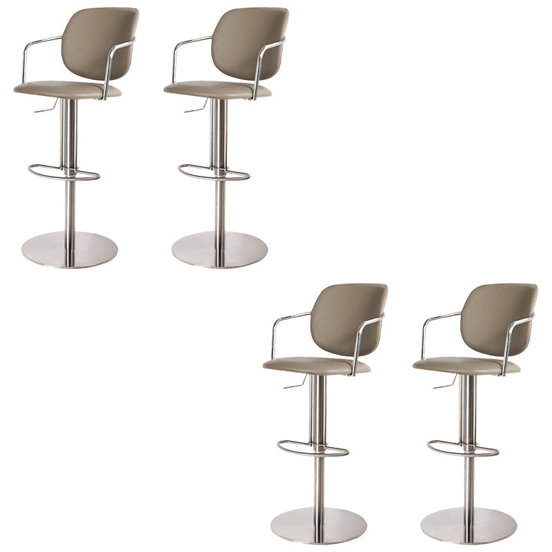 Sgabello da bar in pelle industriale sgabello da cornice regolabile per Bristol