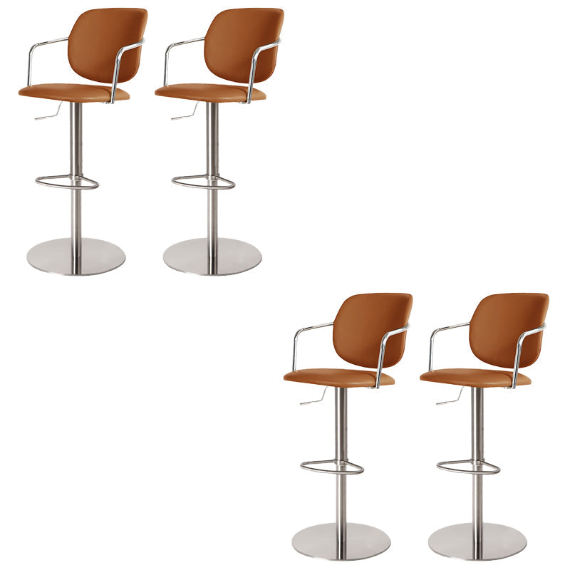 Sgabello da bar in pelle industriale sgabello da cornice regolabile per Bristol