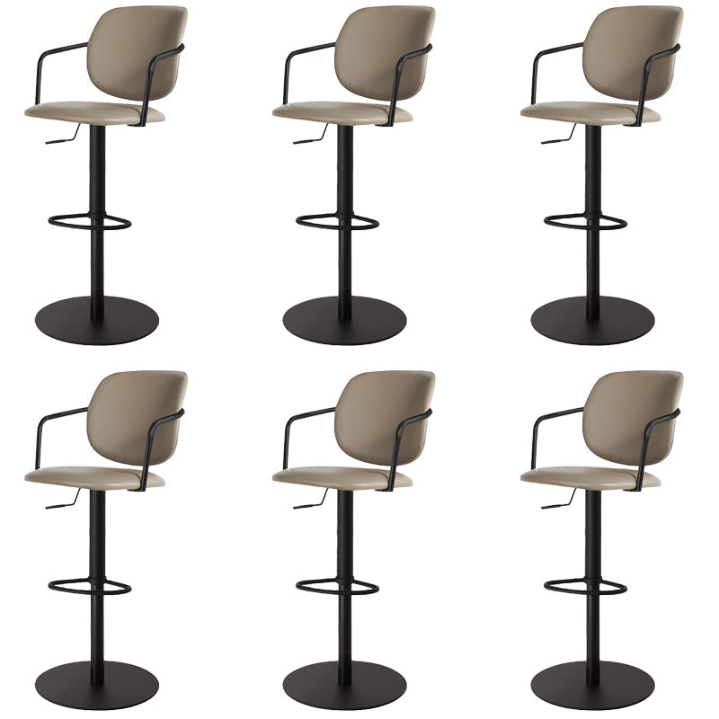 Sgabello da bar in pelle industriale sgabello da cornice regolabile per Bristol