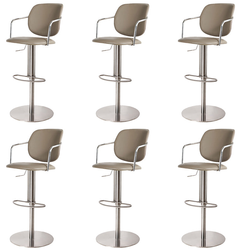 Sgabello da bar in pelle industriale sgabello da cornice regolabile per Bristol