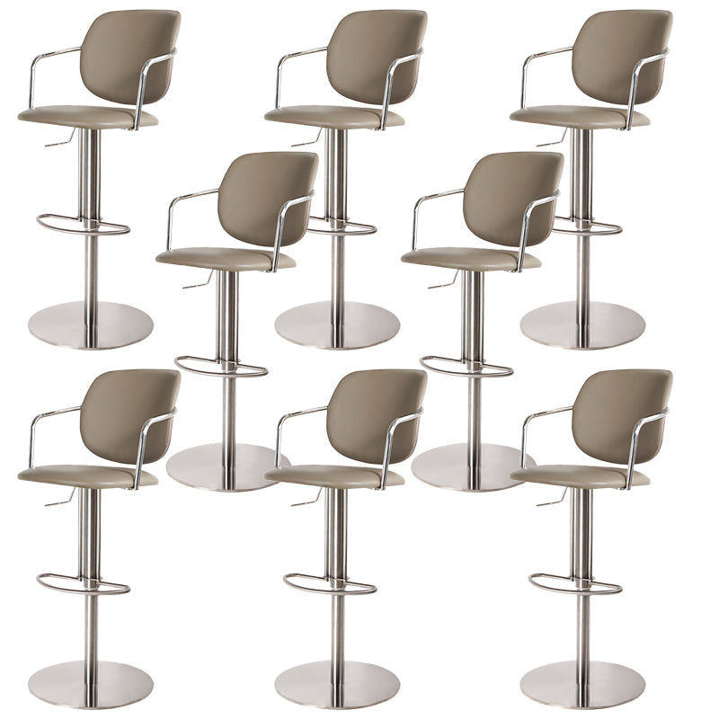 Sgabello da bar in pelle industriale sgabello da cornice regolabile per Bristol