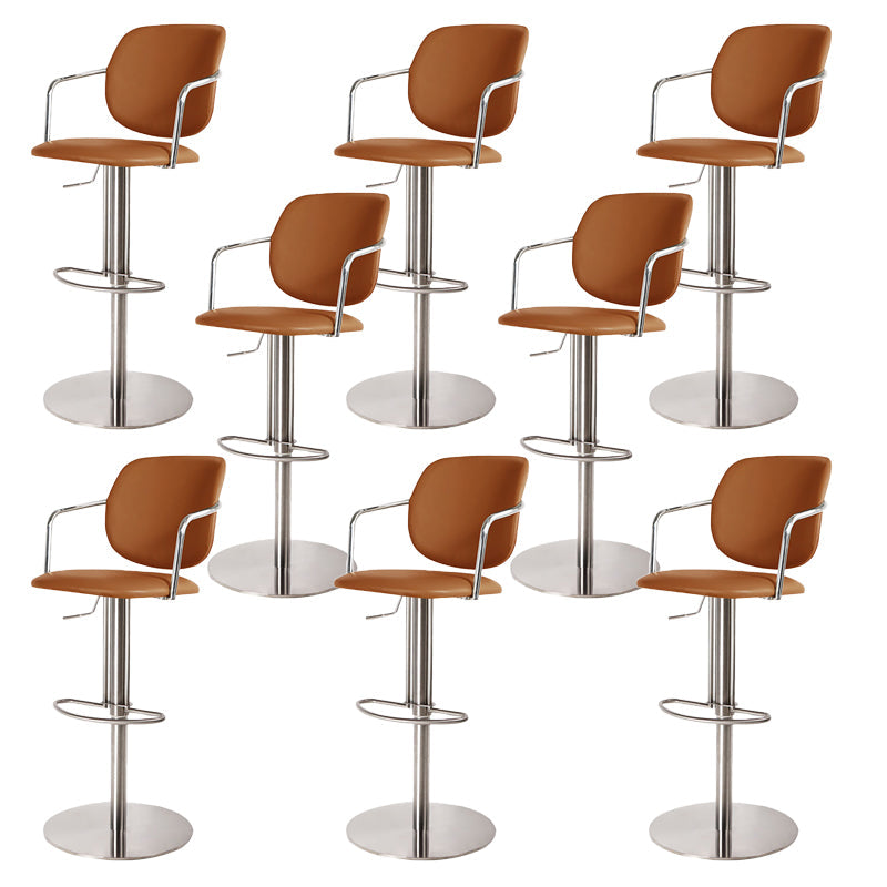 Sgabello da bar in pelle industriale sgabello da cornice regolabile per Bristol