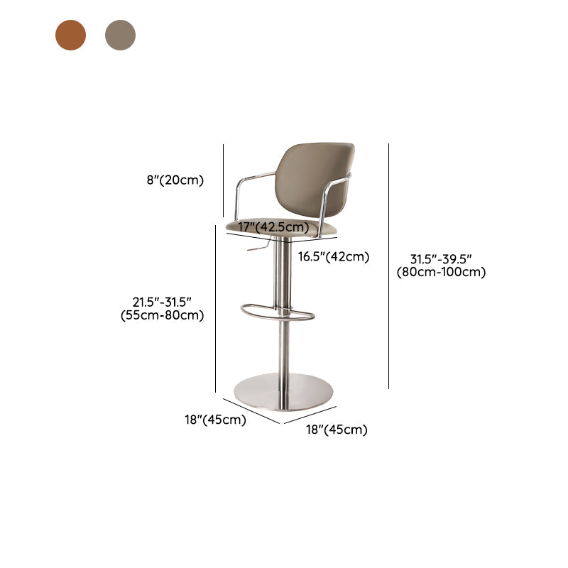 Sgabello da bar in pelle industriale sgabello da cornice regolabile per Bristol