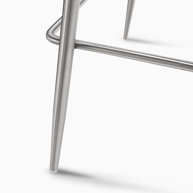 Moderno sgabello da bar sgabello cornice in pelle con base di metallo