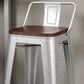 Contemporary Metal Bar Stool Low Back Dining Stool with Footrest Clearhalo 'Bar Furniture' 'Bar Stools' 'bar_stools' 'furn' 'furn_bar_stools' 'Furniture' 'Kitchen & Dining Furniture' 6769222